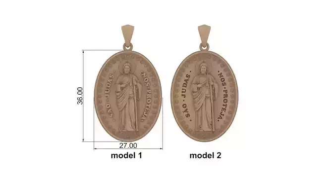 Medalha Sao Judas Tadeu portugues