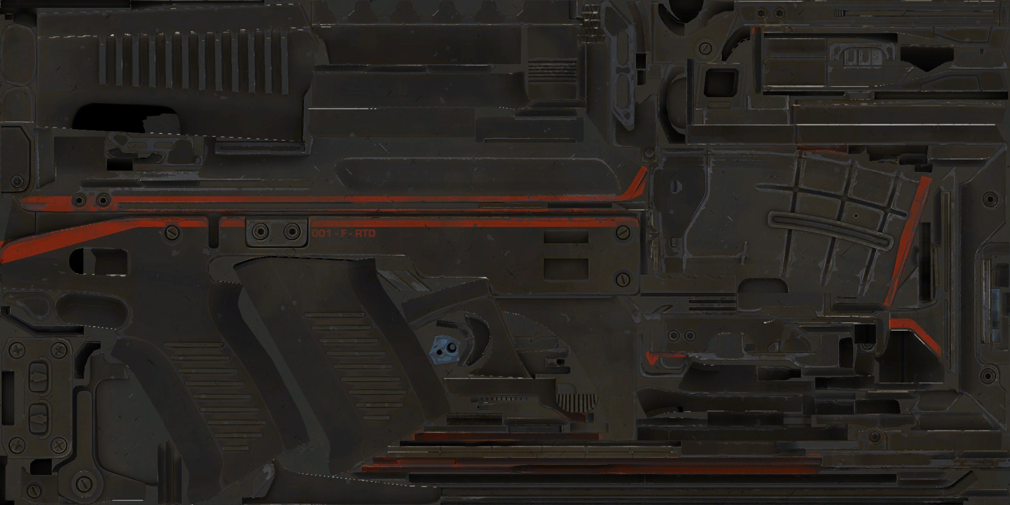 53-Fazertron-gun model 3d game ready model Low-poly 3D model Low-poly 3D model_25