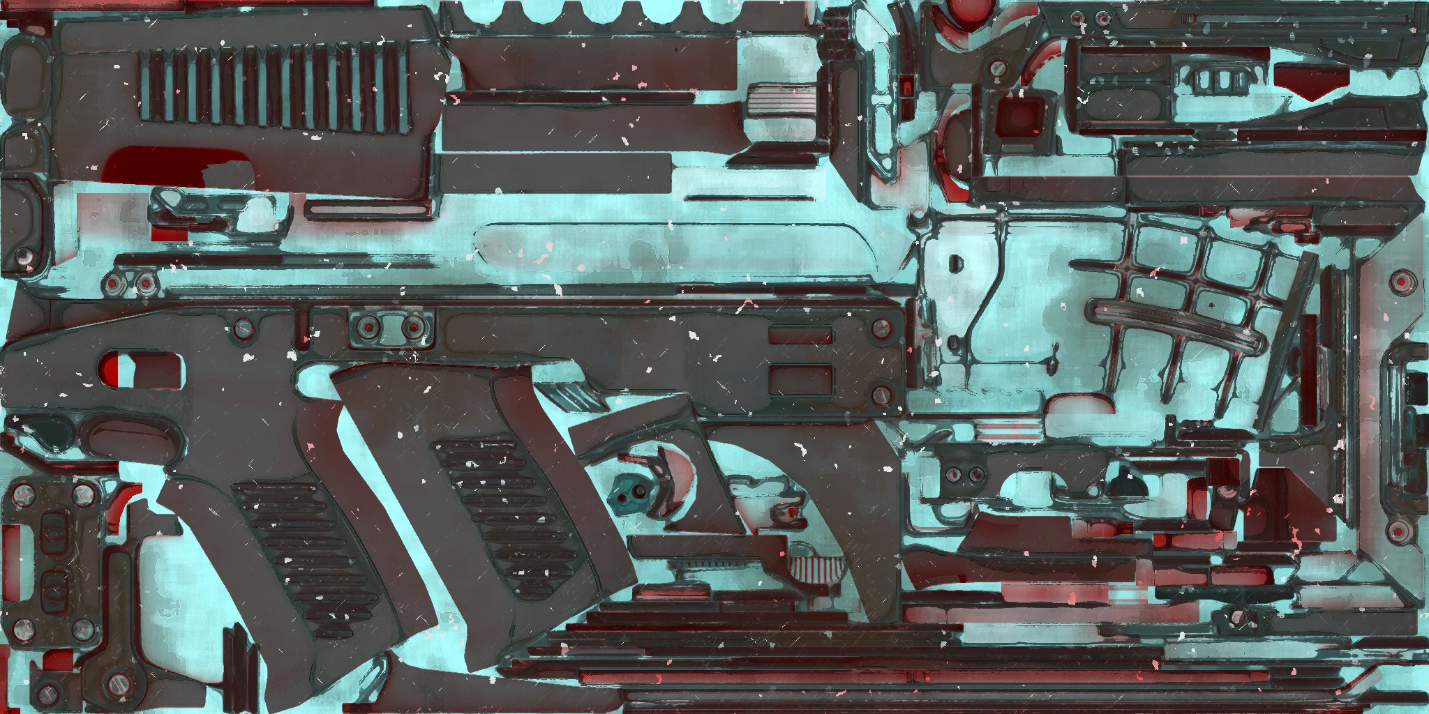 53-Fazertron-gun model 3d game ready model Low-poly 3D model Low-poly 3D model_28