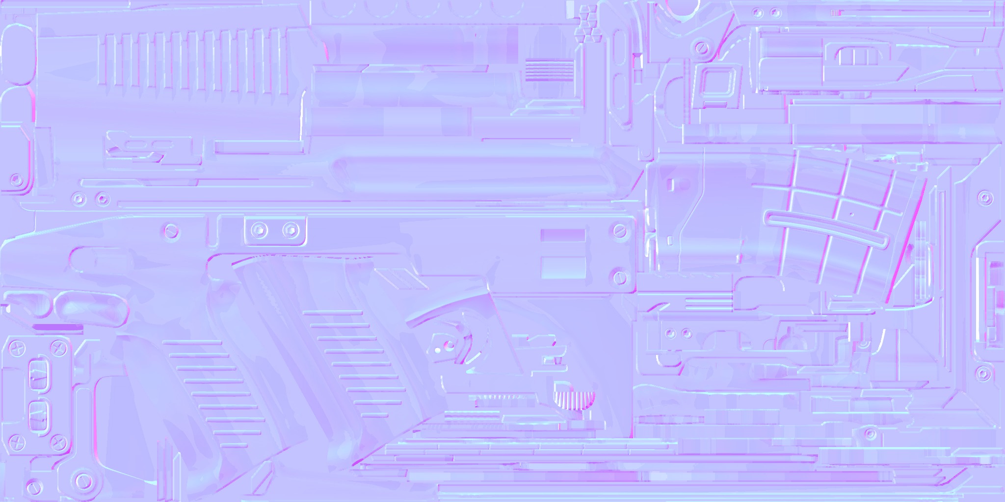 53-Fazertron-gun model 3d game ready model Low-poly 3D model Low-poly 3D model_24