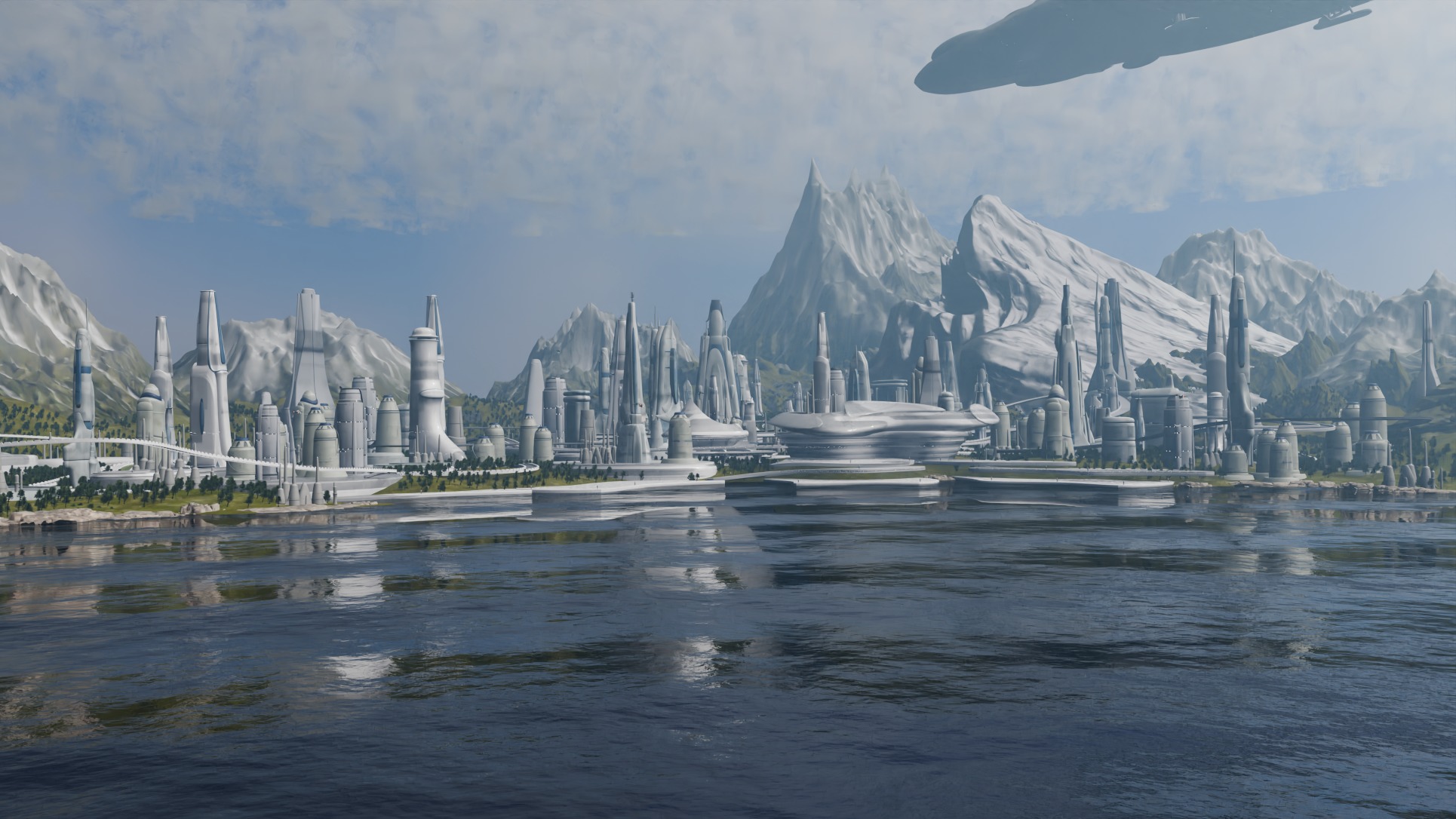 Galactic Cityscape Kit bash Pack 3D model_4