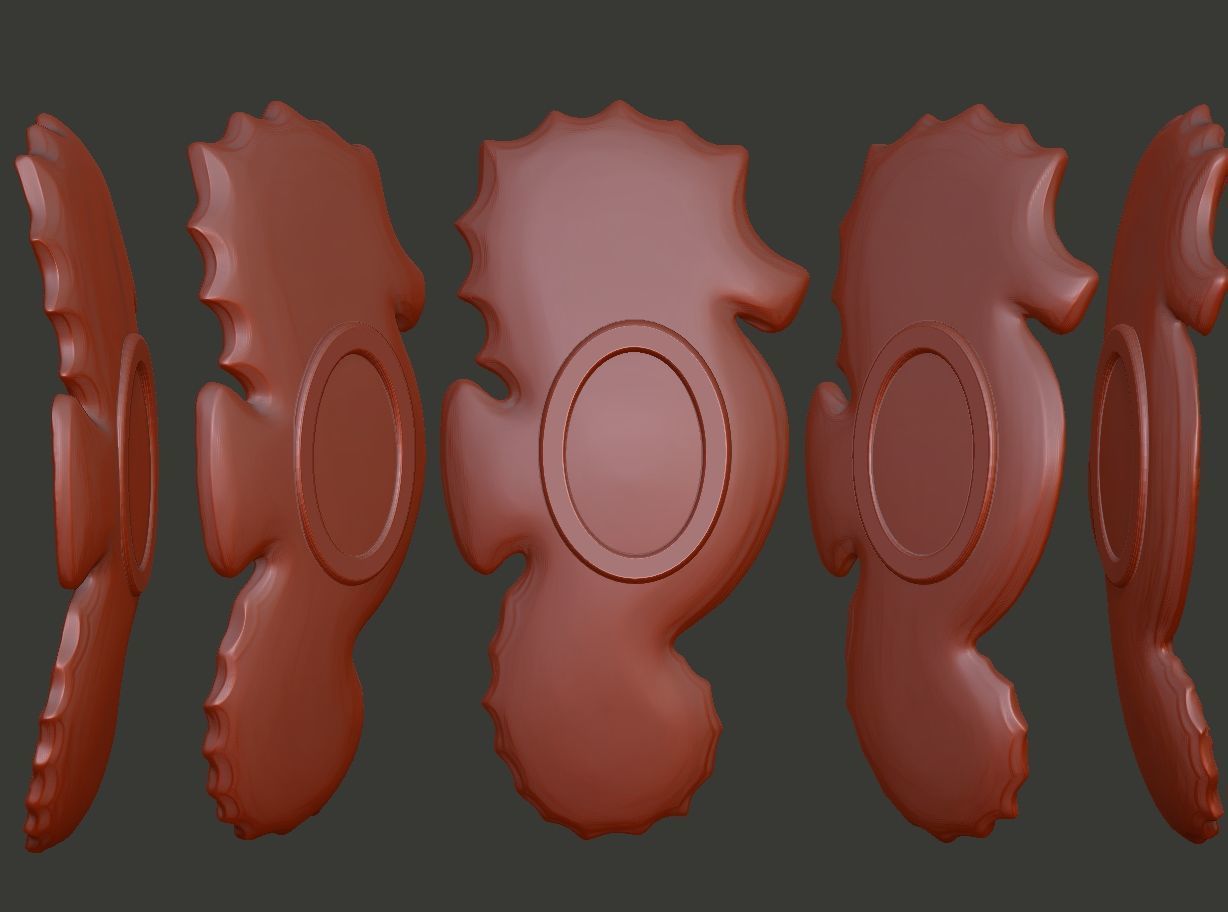 Seahorse dish 3D print model_14