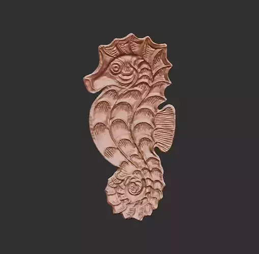 Seahorse dish 3D print model