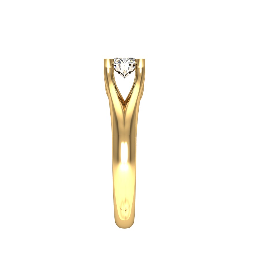 solitaire diamond ring 3D print model_2