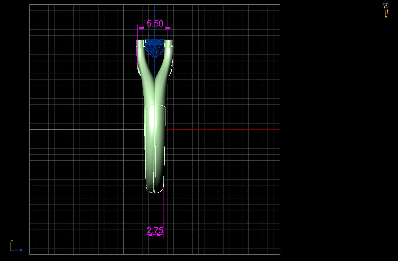 solitaire diamond ring 3D print model_8
