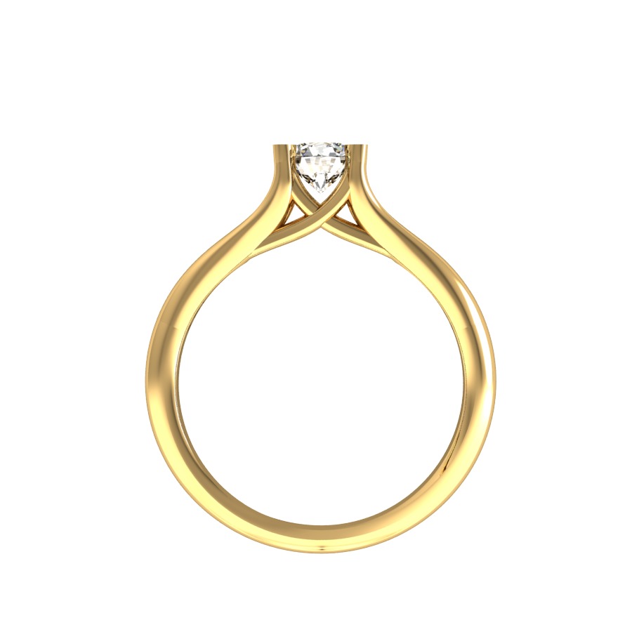 solitaire diamond ring 3D print model_3