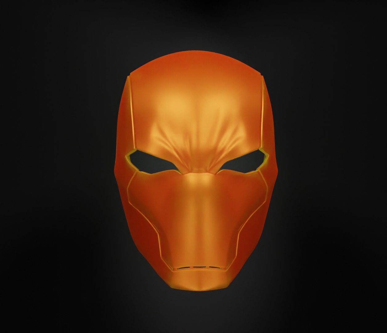 Redhood Face Mask Skull Prom Helloween Face Mask 3D print model_25