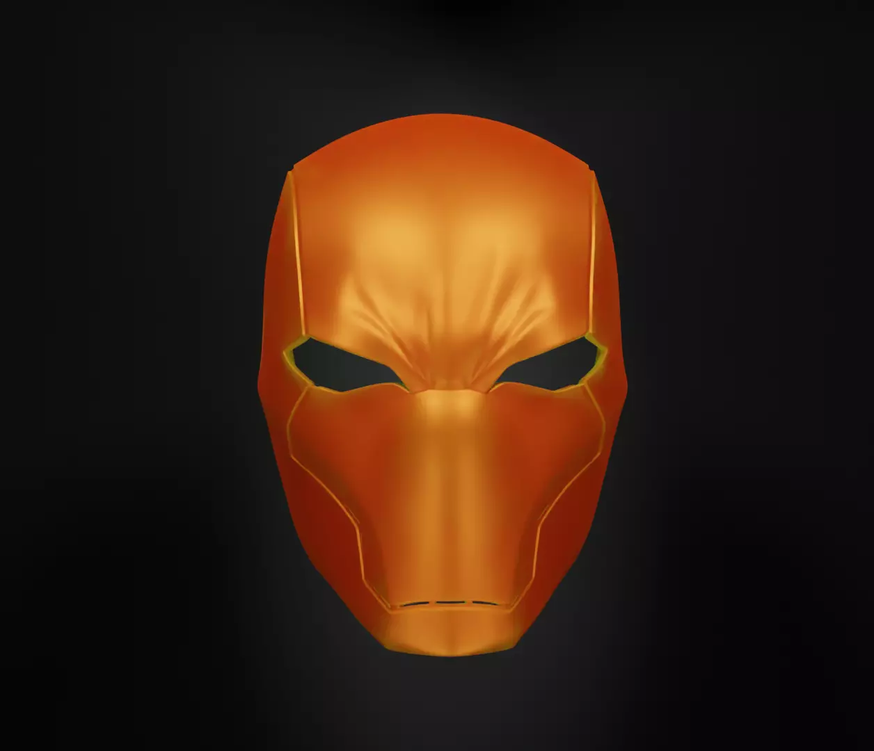 Redhood Face Mask Skull Prom Helloween Face Mask 3D print model_0