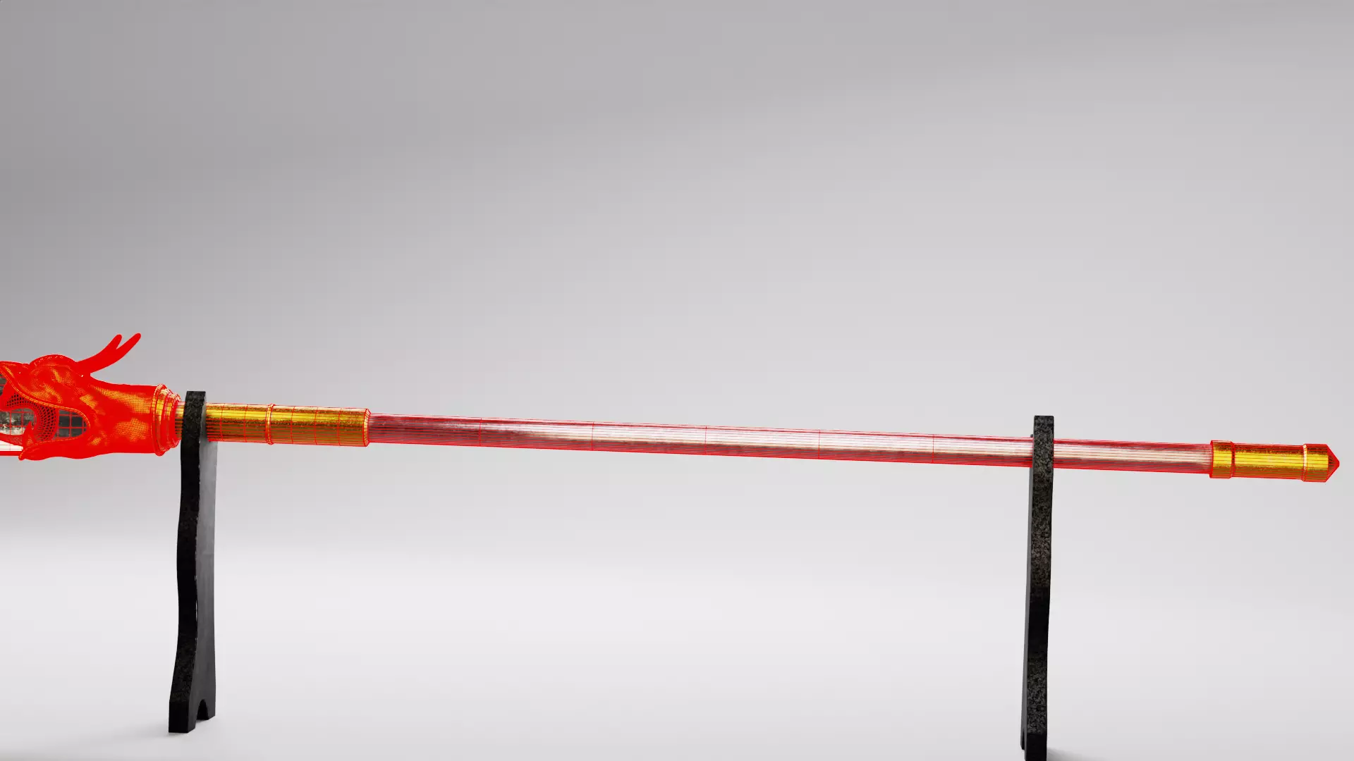 Spear - Ancient Chinese Weapon Low-poly 3D model_17