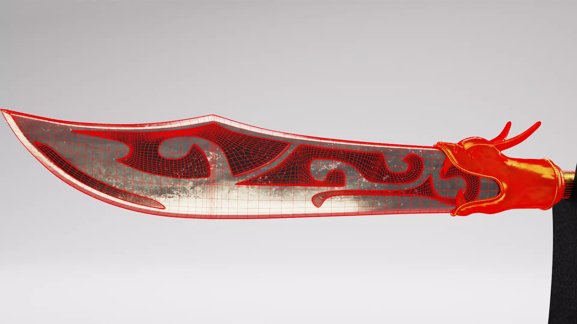 Spear - Ancient Chinese Weapon Low-poly 3D model_15