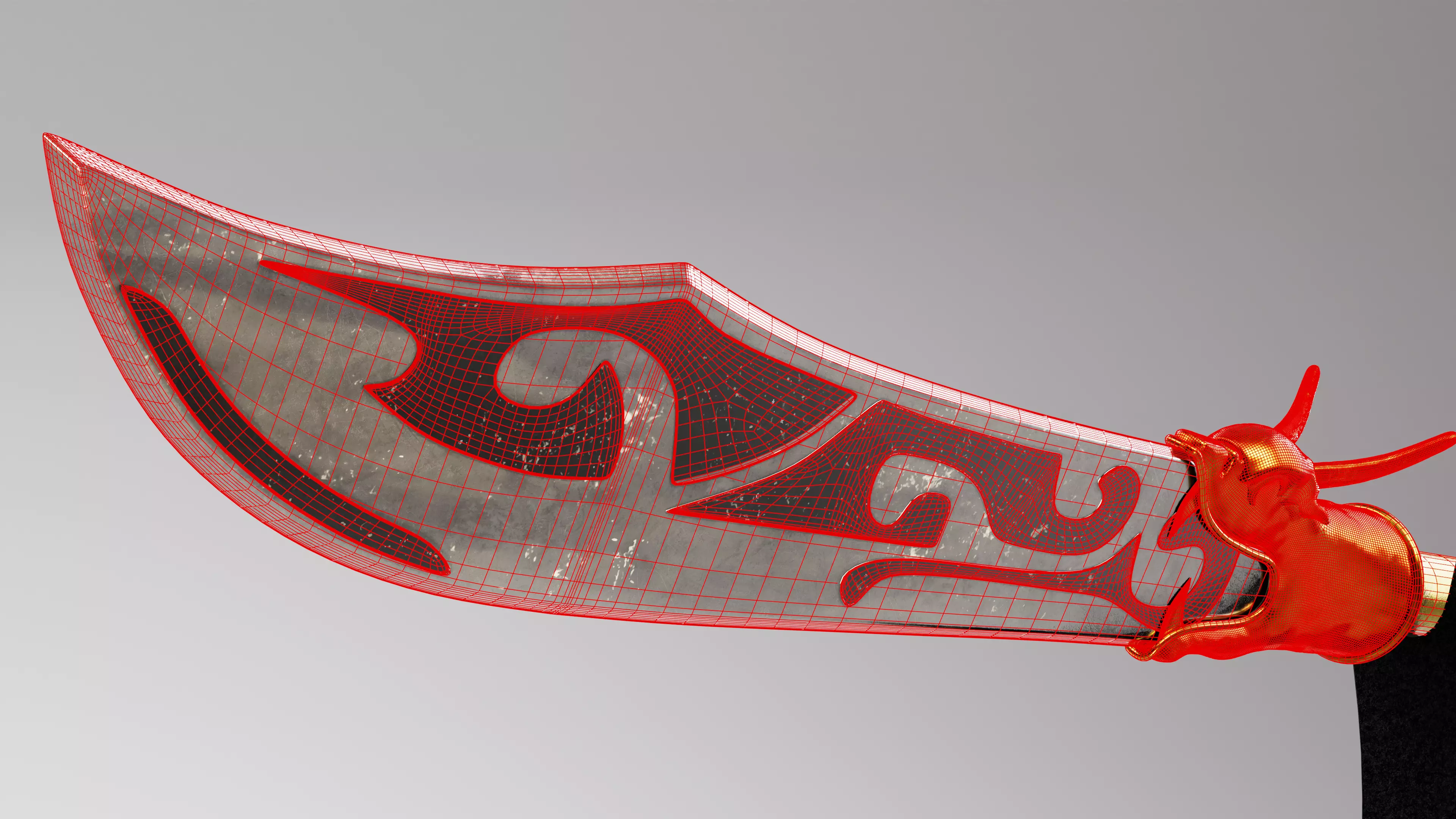 Spear - Ancient Chinese Weapon Low-poly 3D model_16