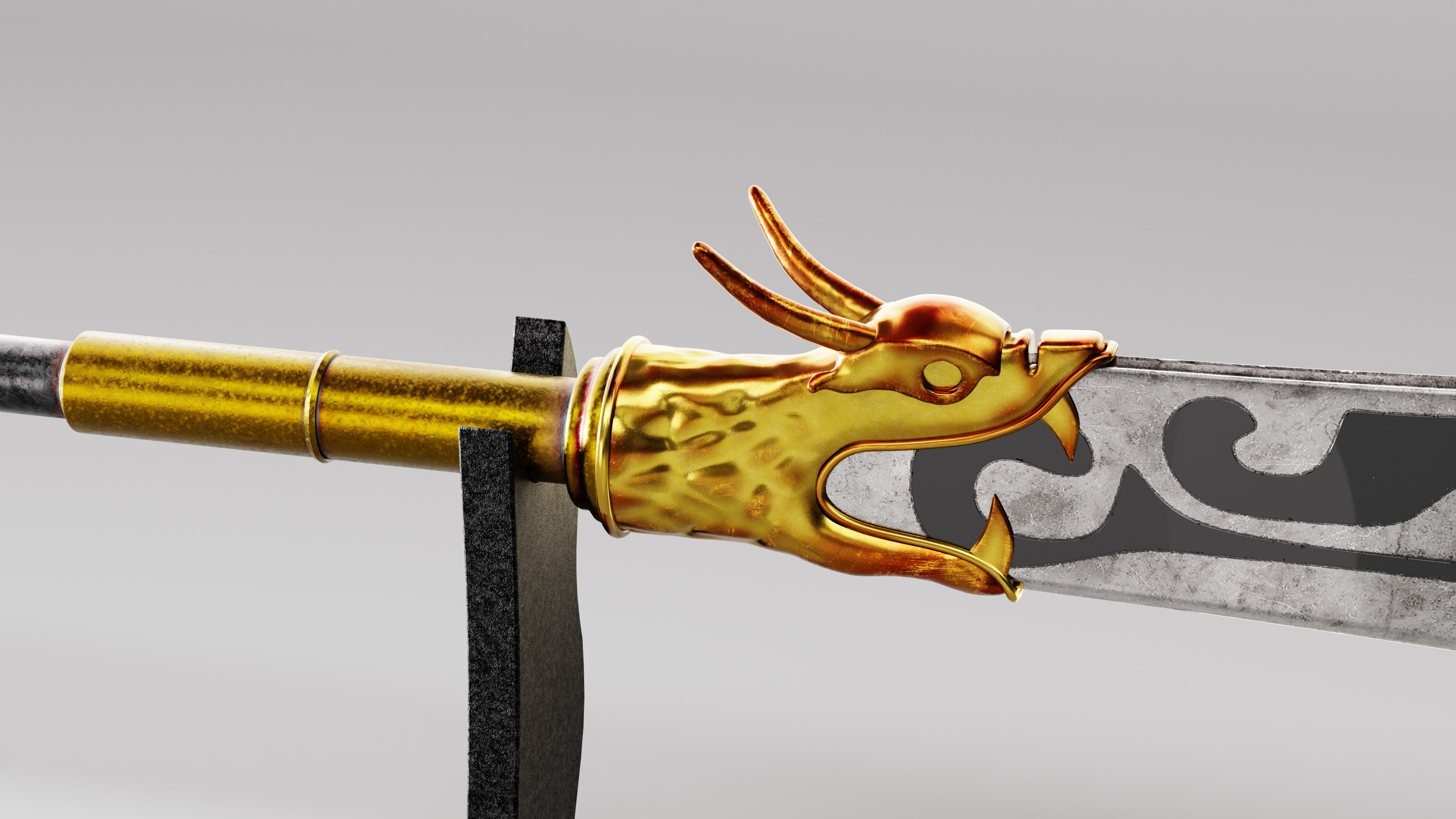 Spear - Ancient Chinese Weapon Low-poly 3D model_3