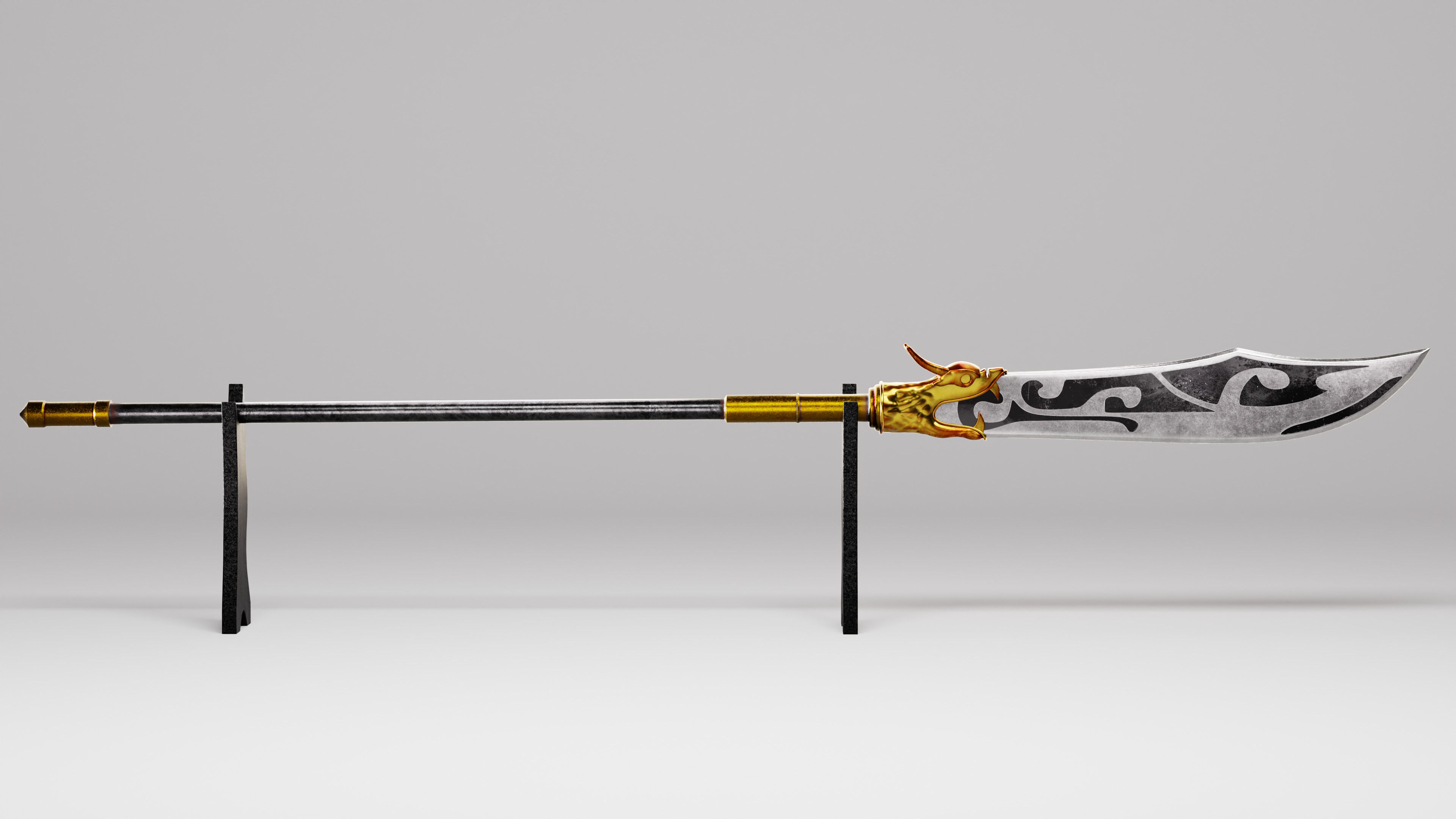 Spear - Ancient Chinese Weapon Low-poly 3D model_4