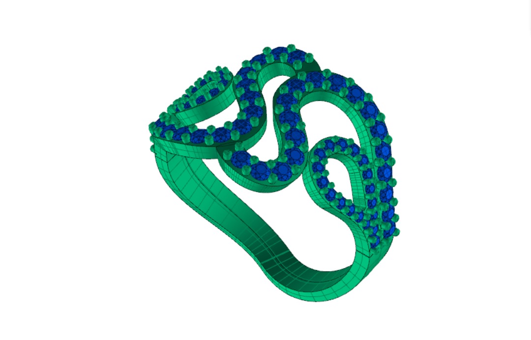 CURVY RING 3D print model_7