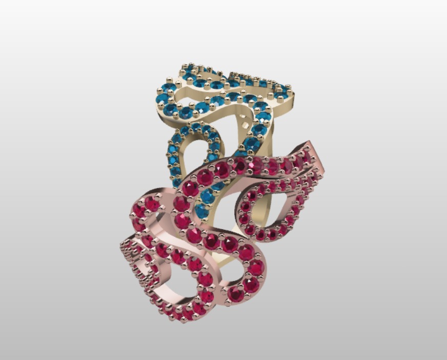 CURVY RING 3D print model_1