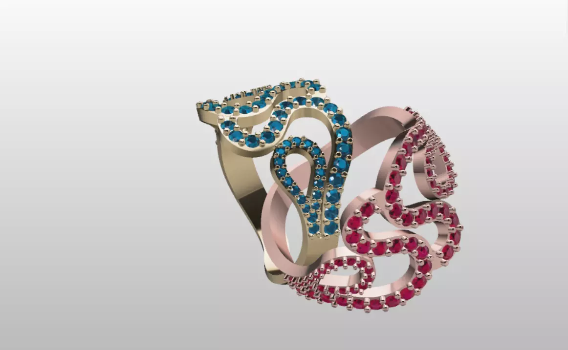 CURVY RING 3D print model_0