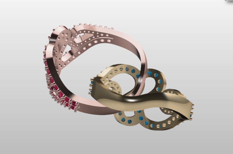CURVY RING 3D print model_2