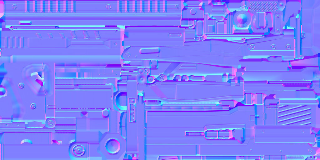 54-Fel-ix-gun model 3d game ready model Low-poly 3D model Low-poly 3D model_24