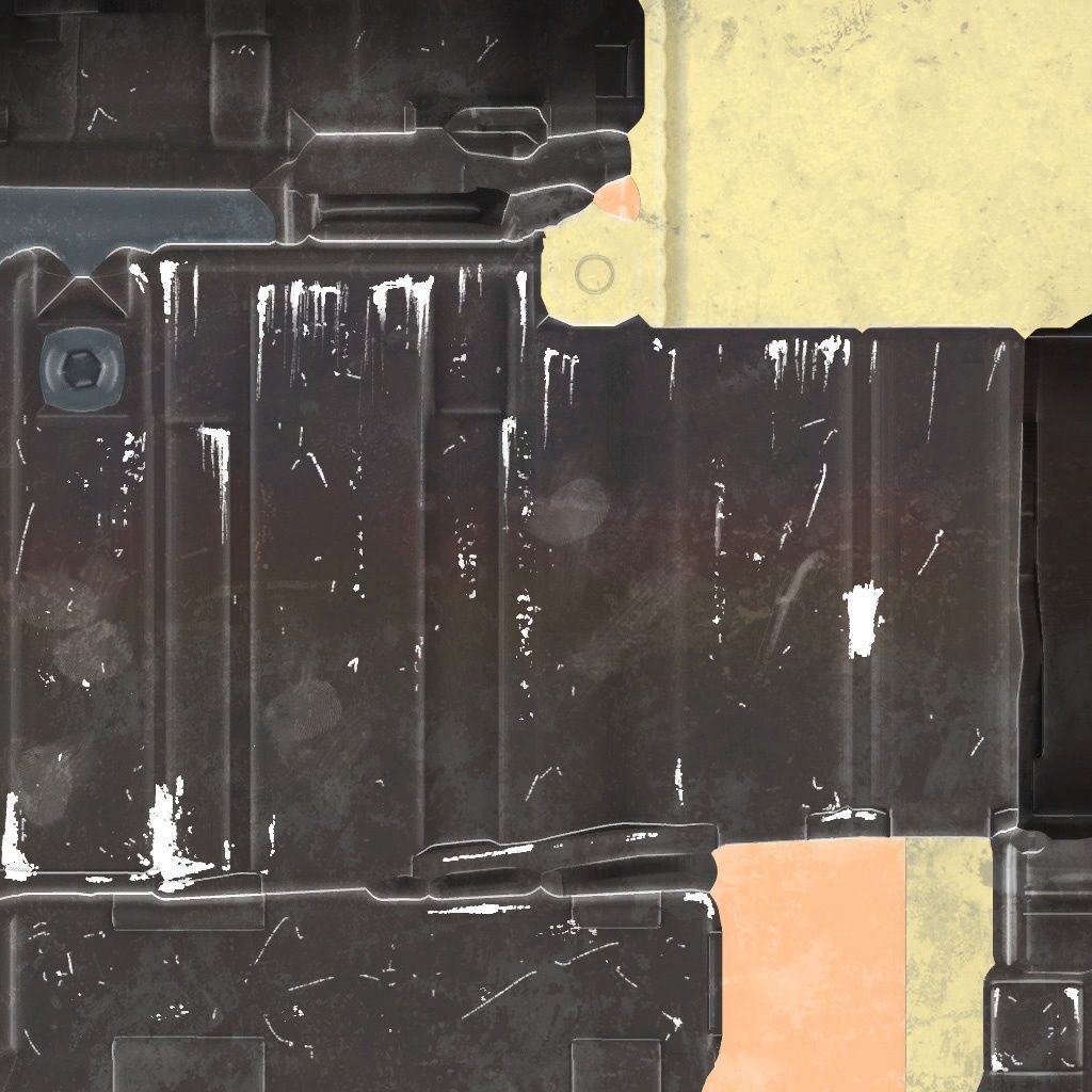 54-Fel-ix-gun model 3d game ready model Low-poly 3D model Low-poly 3D model_21