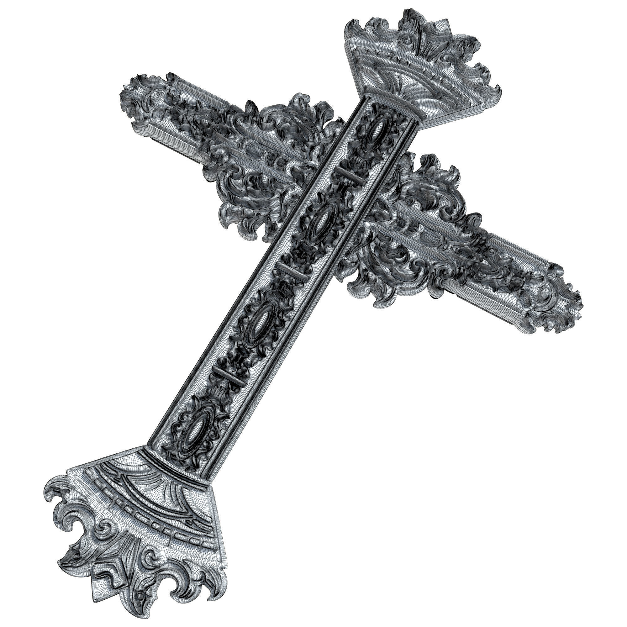 5 Christian cross V 06 3D model_8