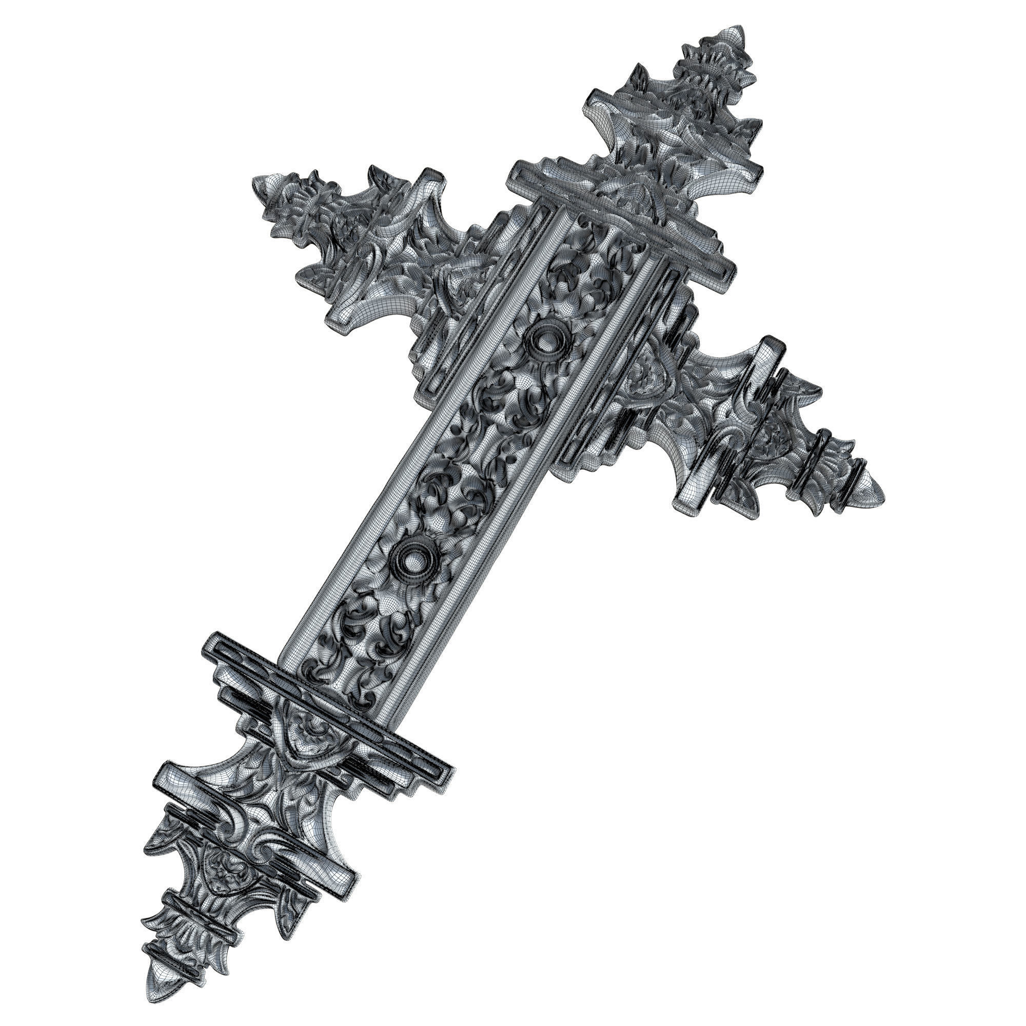 5 Christian cross V 06 3D model_11