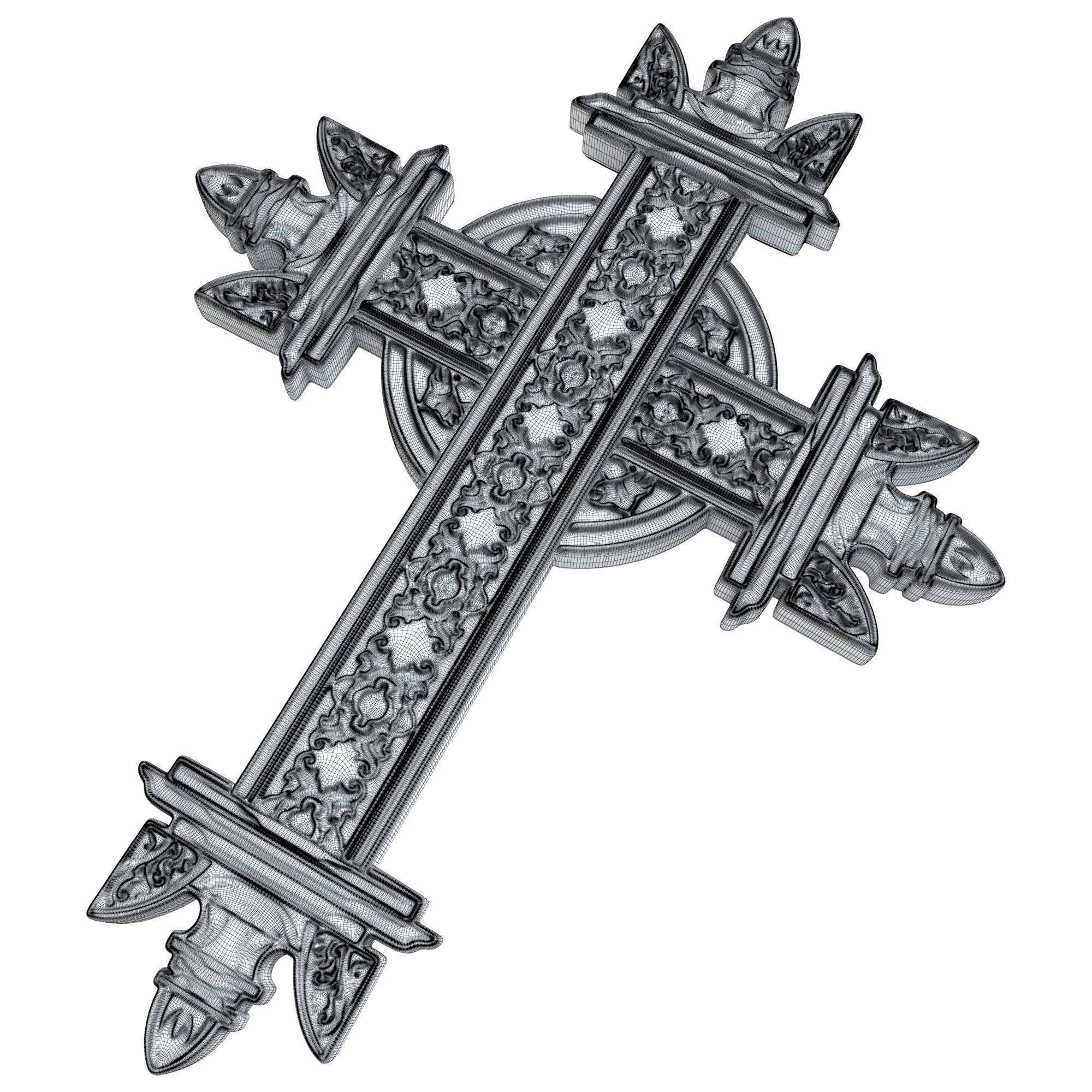 5 Christian cross V 06 3D model_10