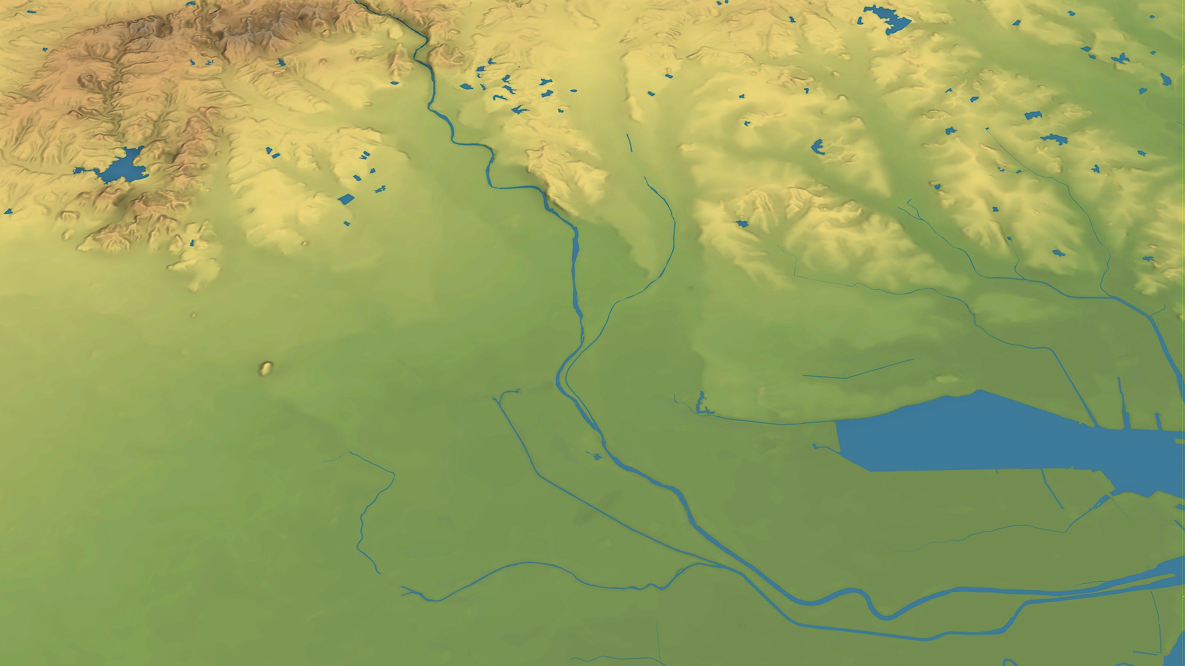 Nagoya - Topography Terrain Low-poly 3D model_24