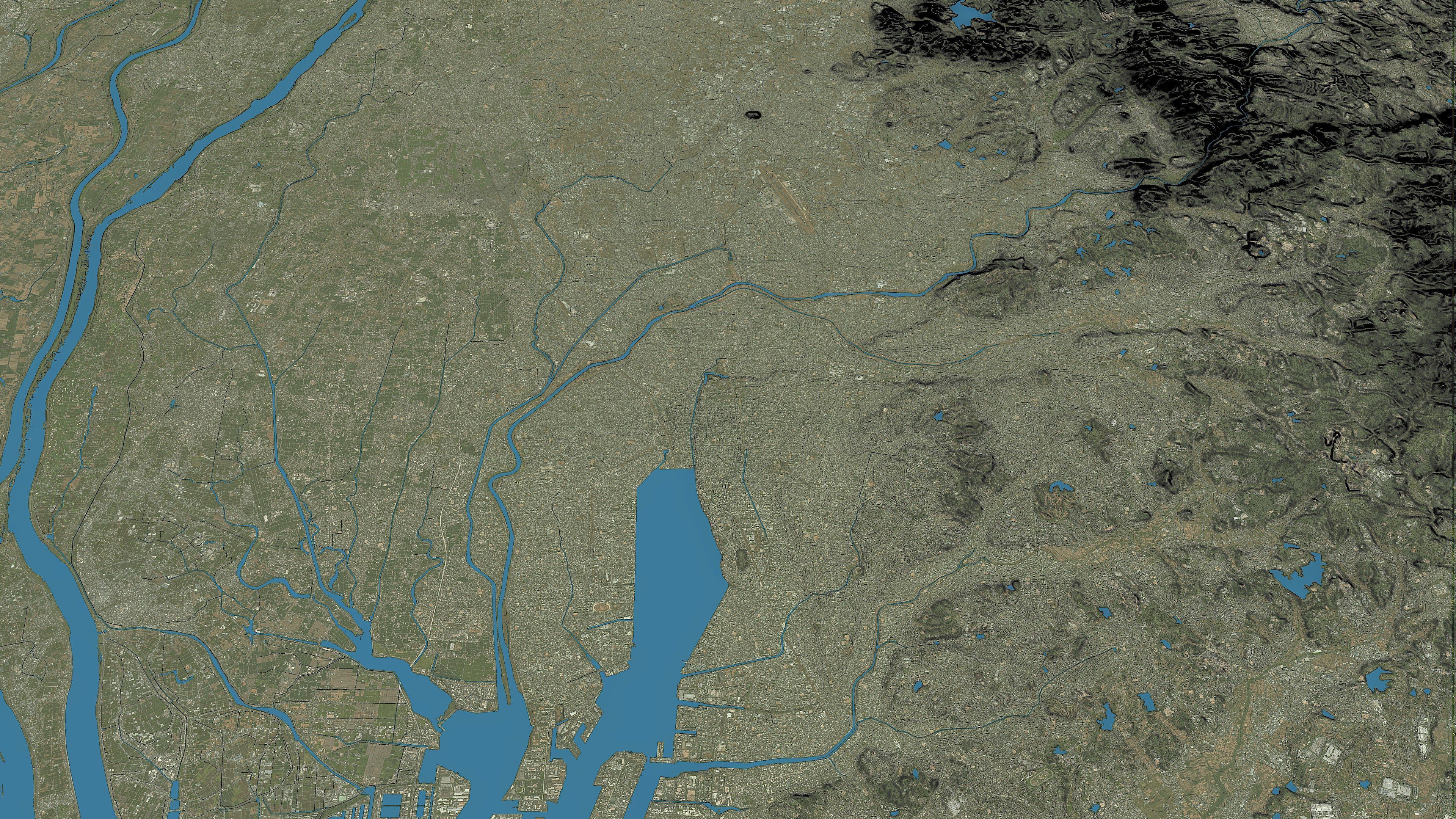 Nagoya - Topography Terrain Low-poly 3D model_17