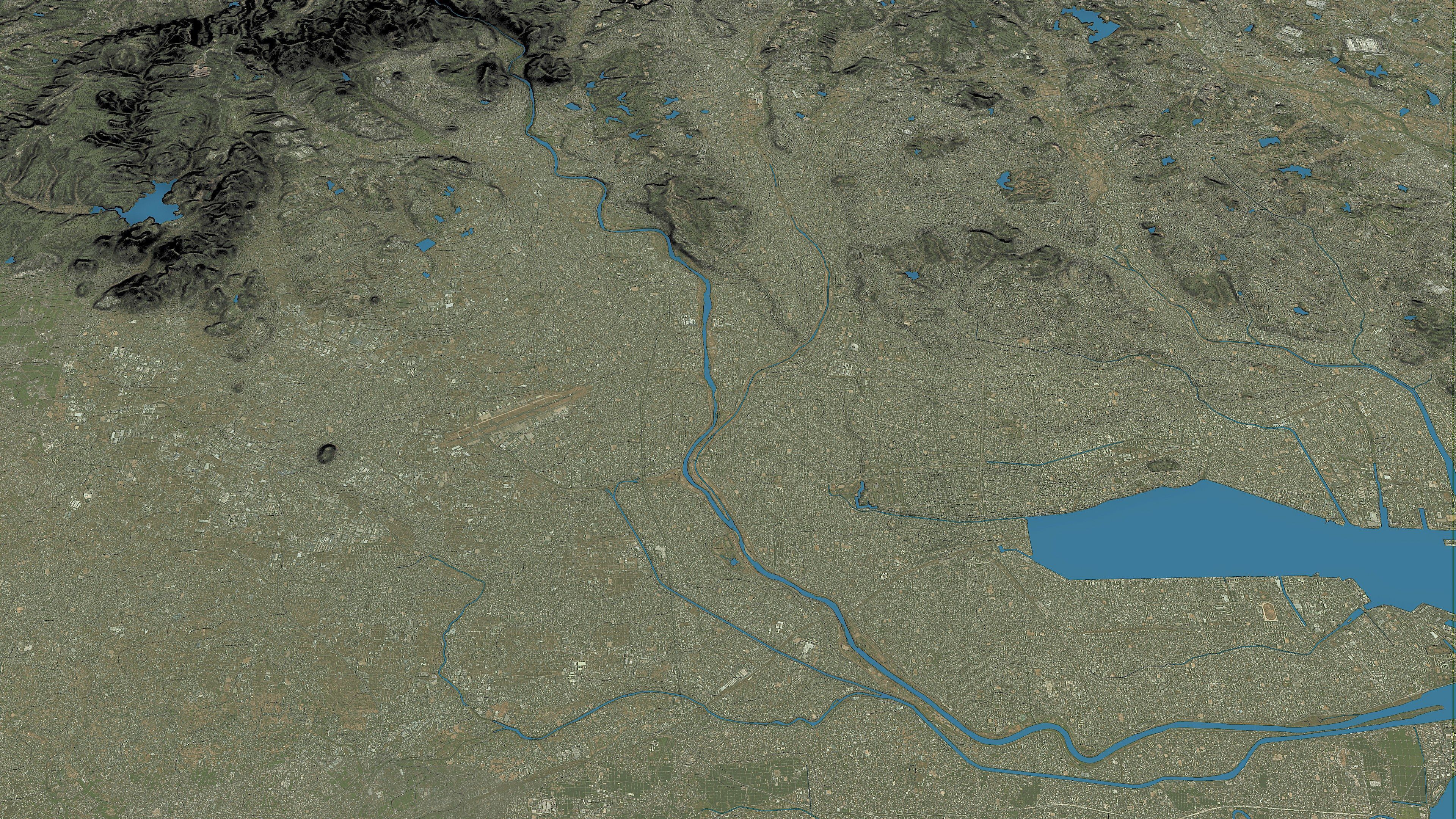 Nagoya - Topography Terrain Low-poly 3D model_21