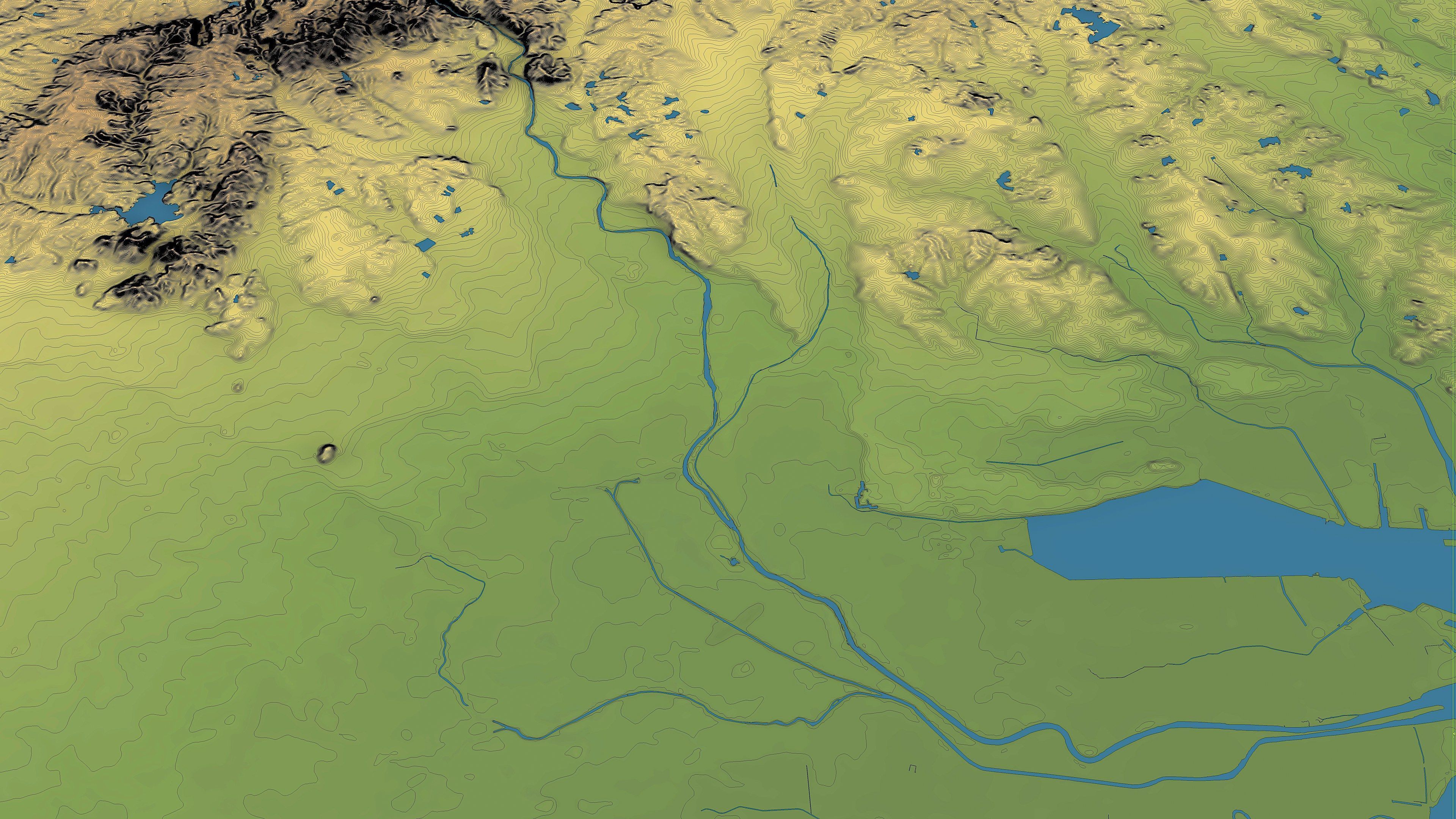 Nagoya - Topography Terrain Low-poly 3D model_22