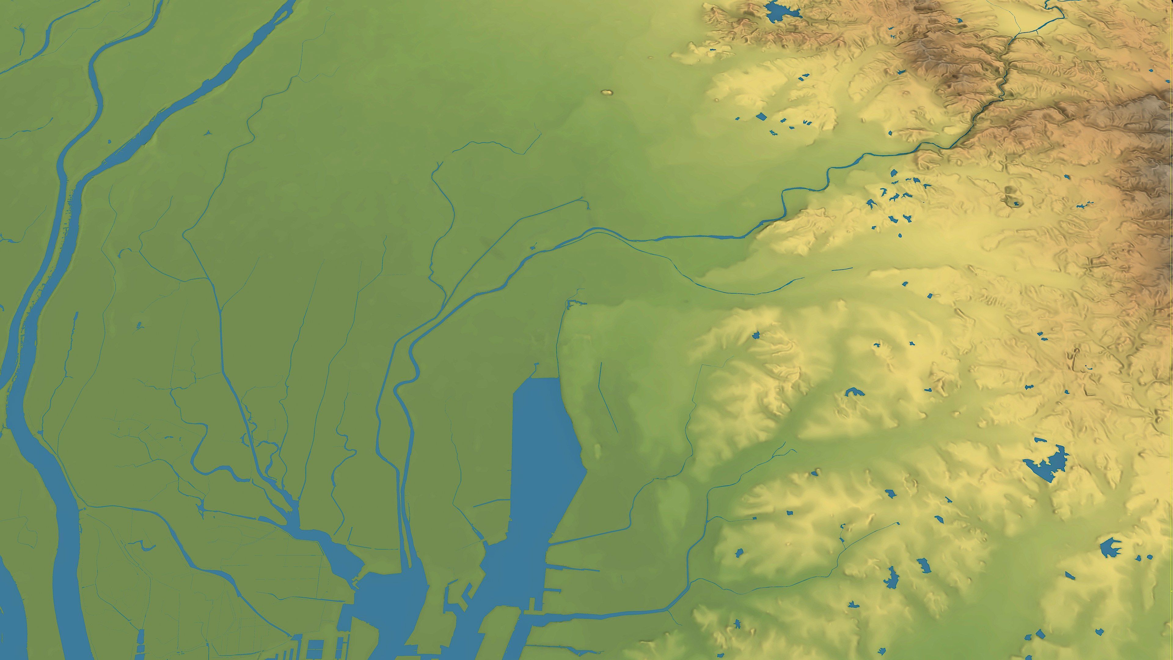Nagoya - Topography Terrain Low-poly 3D model_20