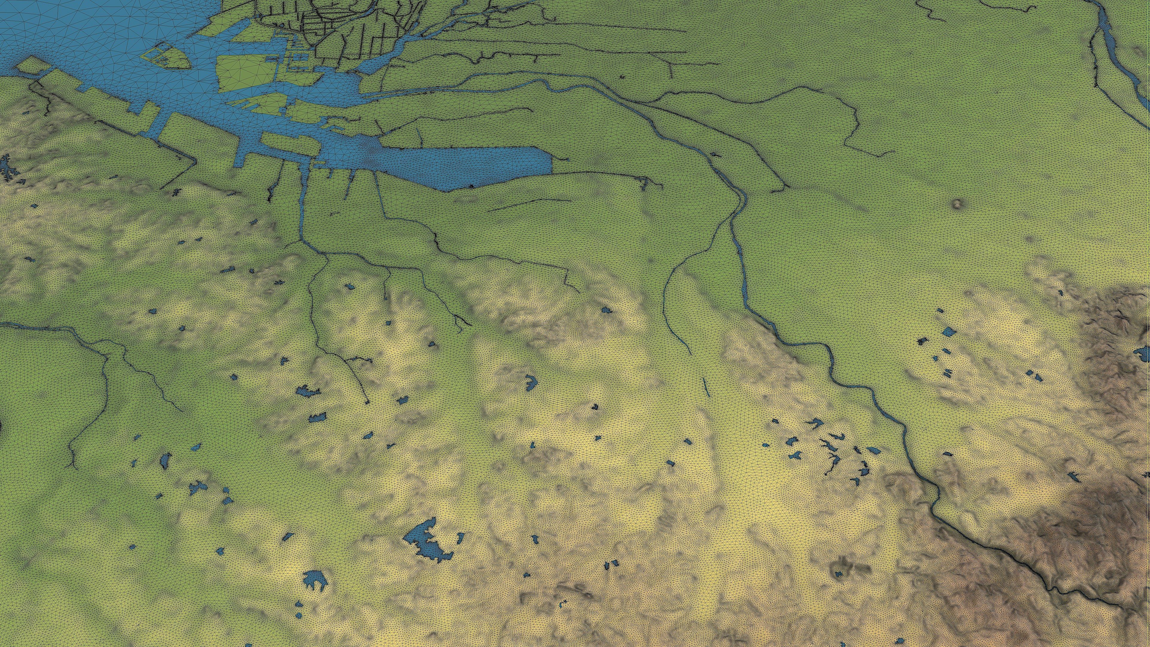 Nagoya - Topography Terrain Low-poly 3D model_31
