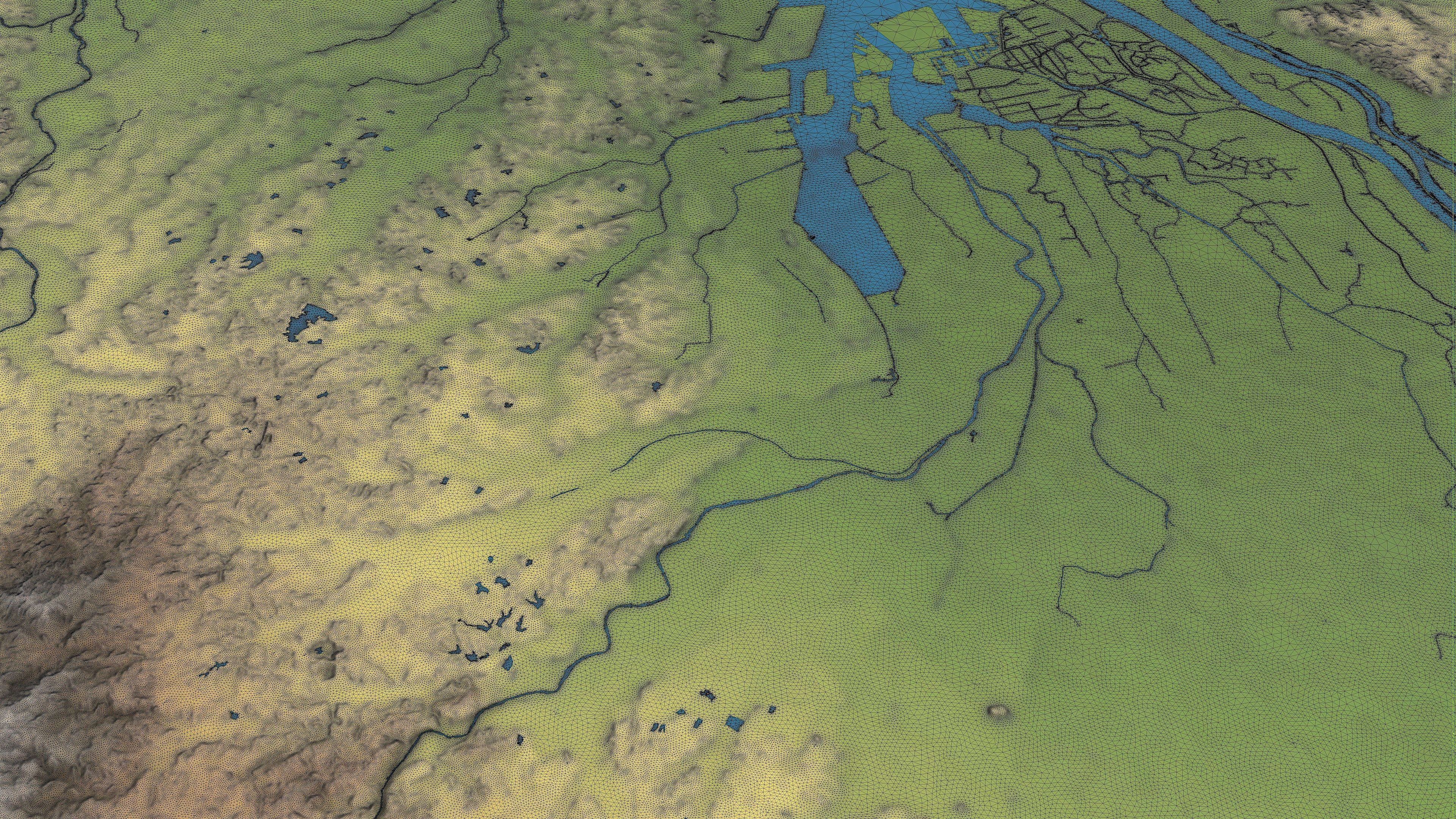 Nagoya - Topography Terrain Low-poly 3D model_27