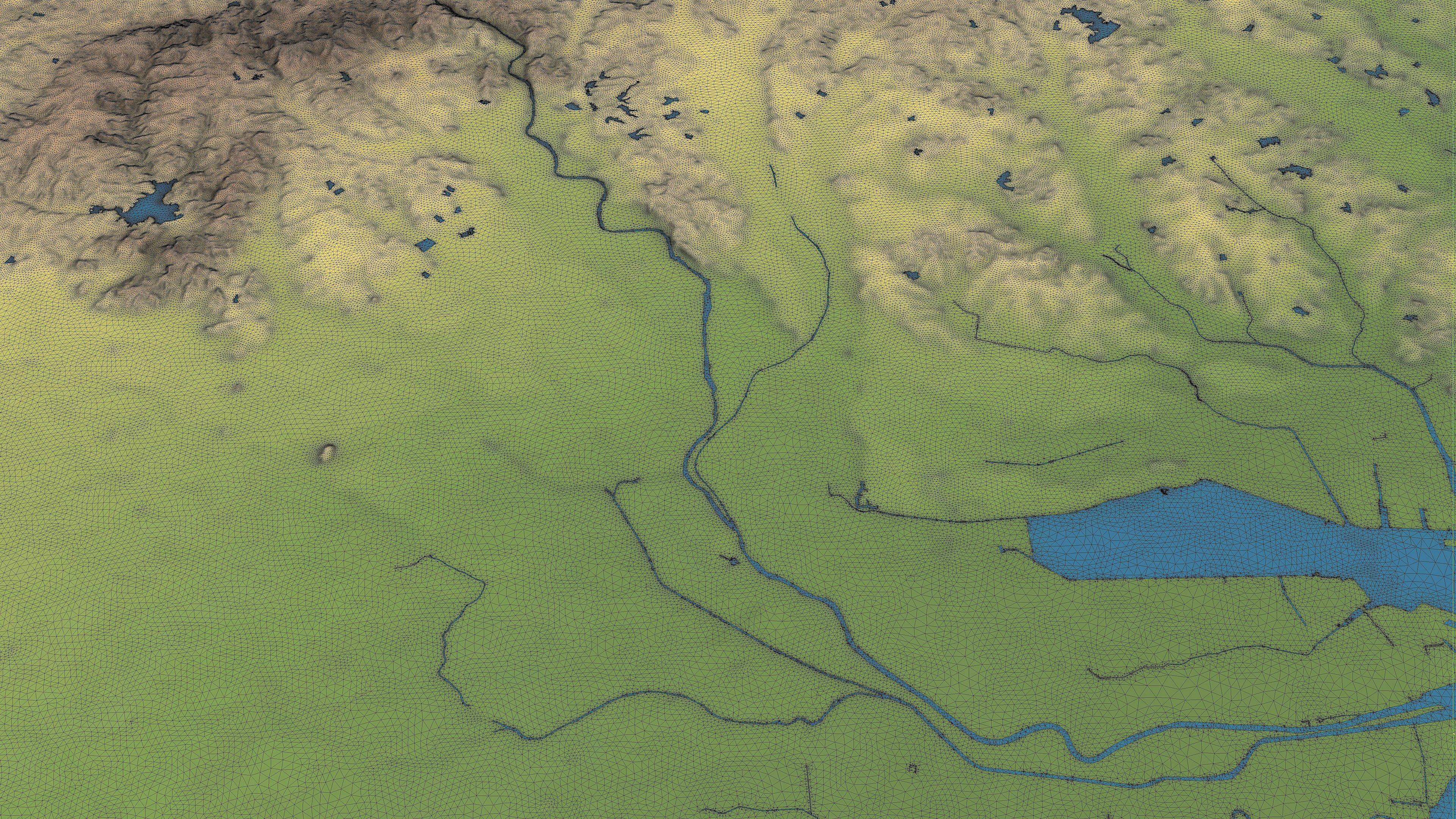 Nagoya - Topography Terrain Low-poly 3D model_23