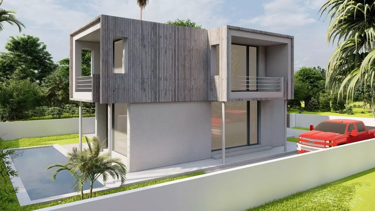 Casa Scene-villa-modern house 3D model