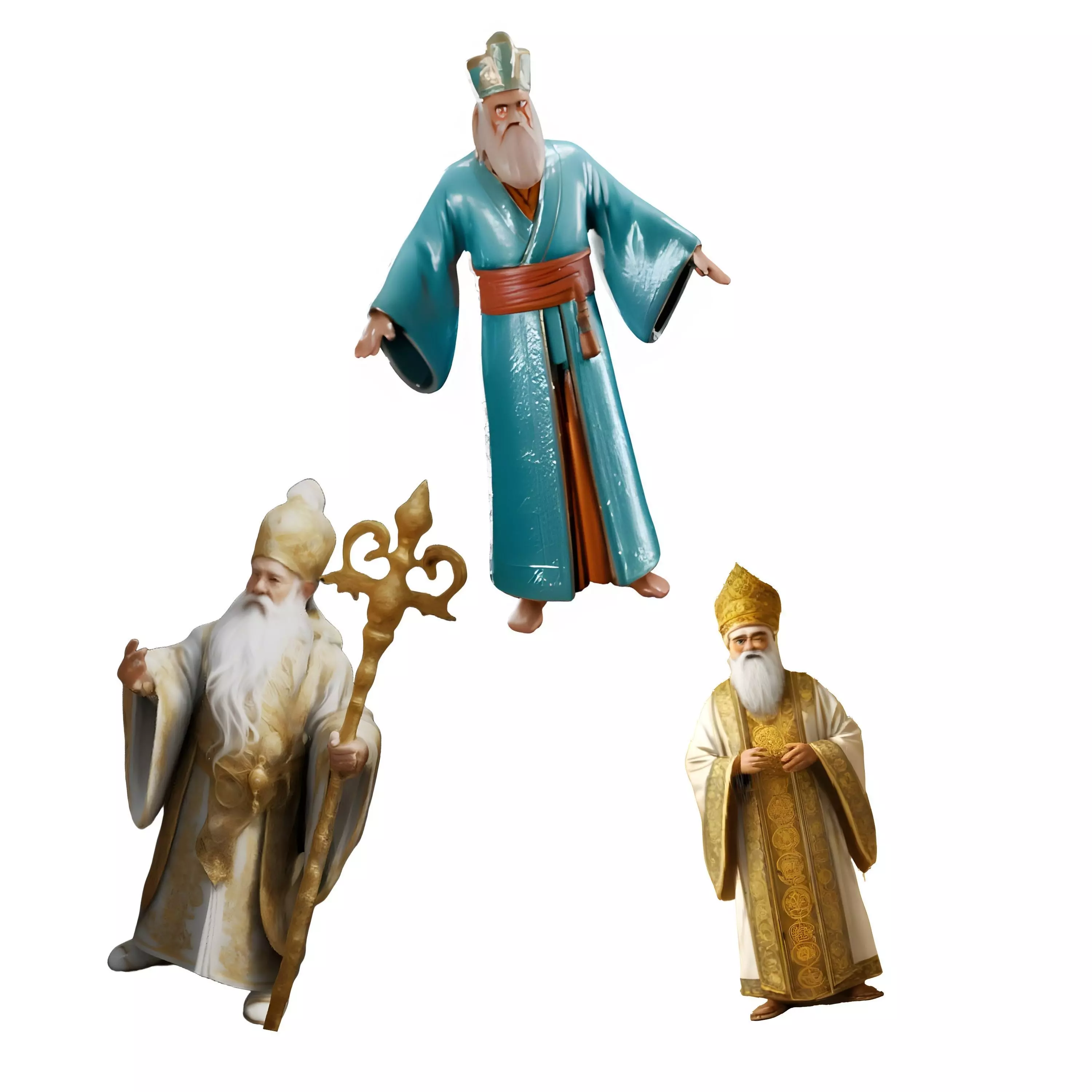 Mystical Wizards Trio 3D print model_0