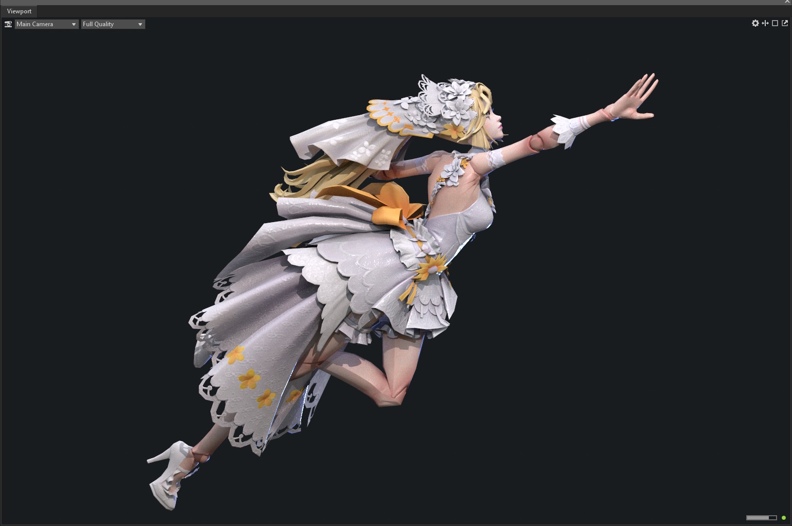 Bride wedding dress 3D model_8