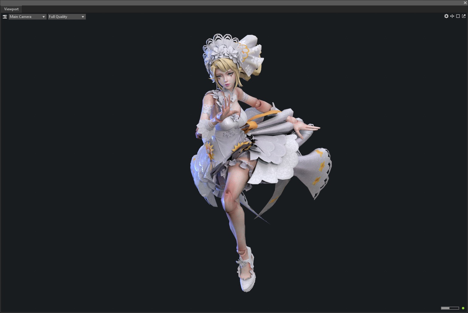 Bride wedding dress 3D model_10