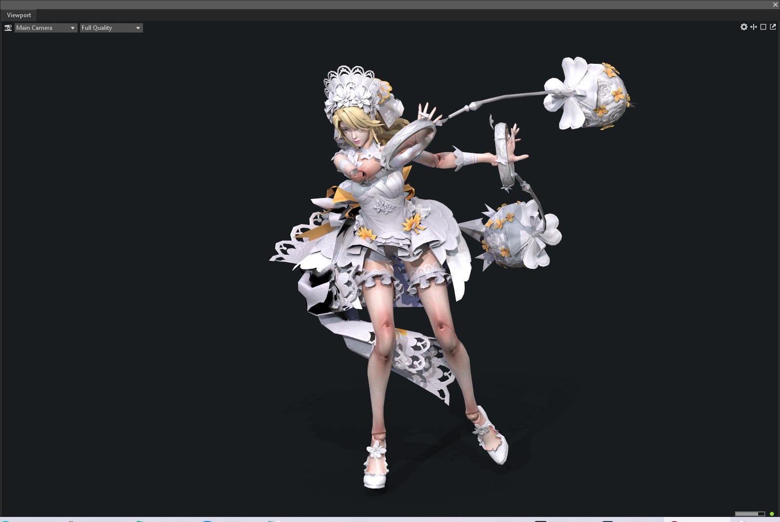 Bride wedding dress 3D model_11