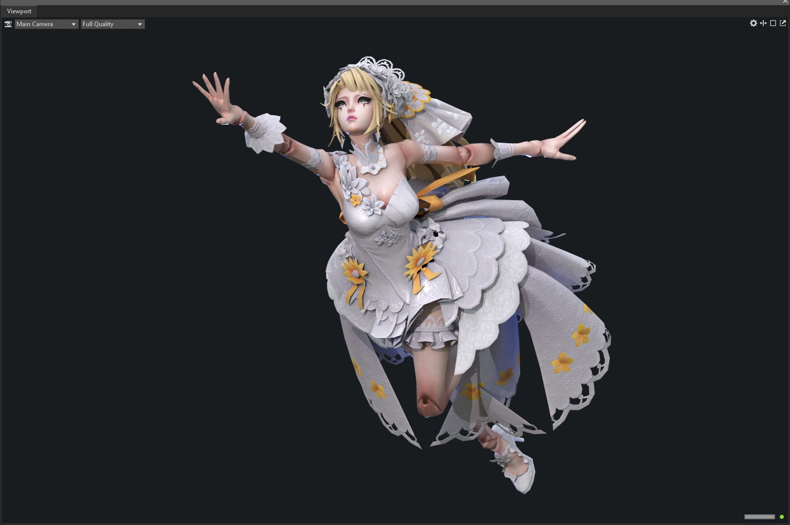 Bride wedding dress 3D model_7