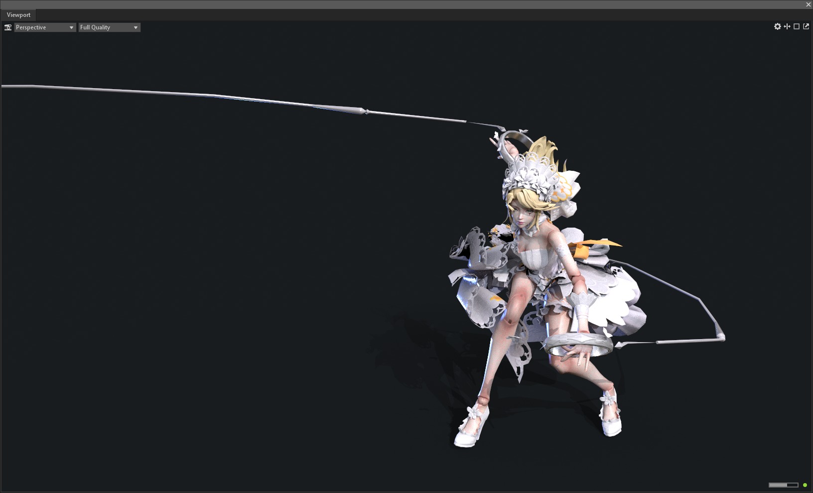 Bride wedding dress 3D model_12