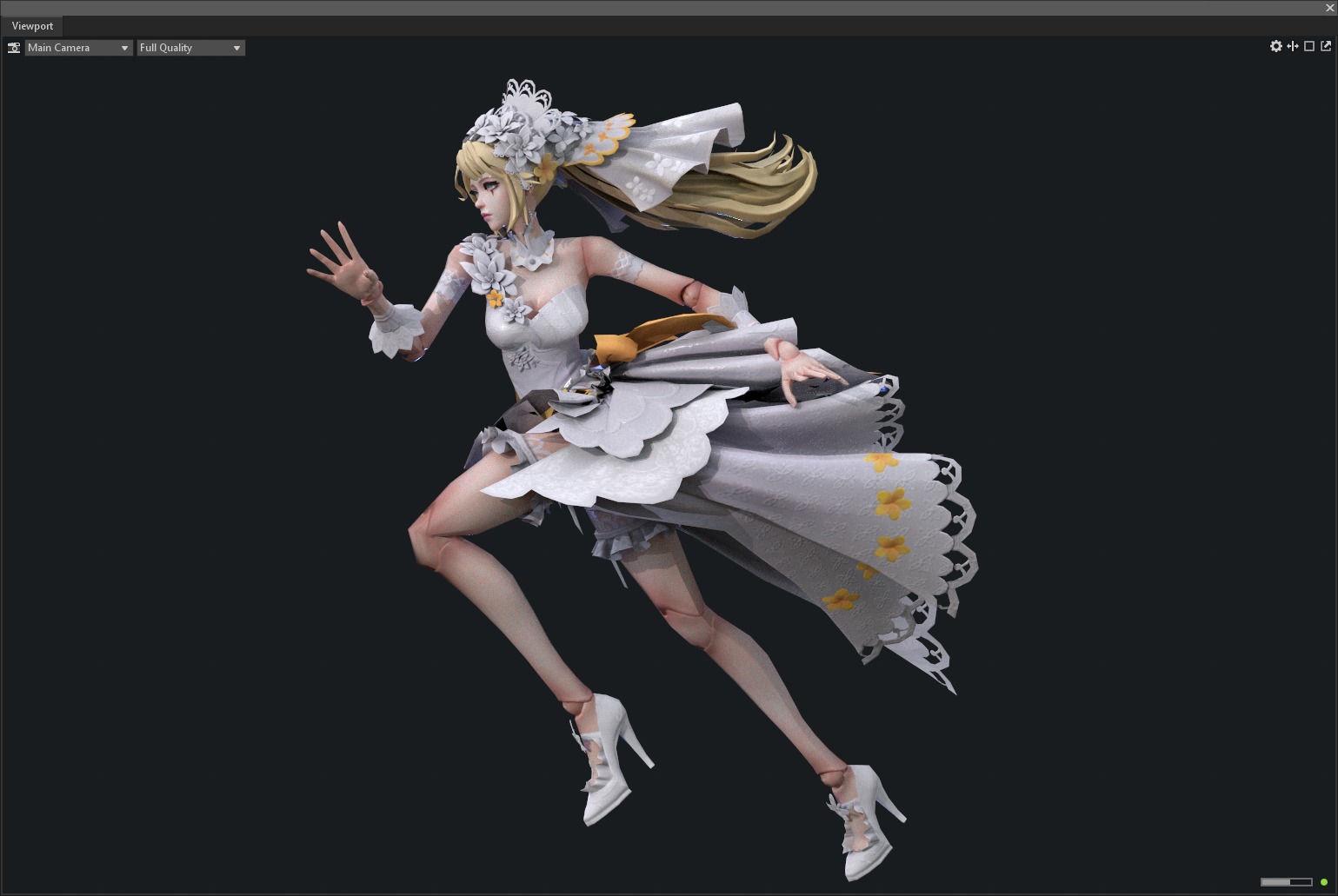 Bride wedding dress 3D model_9