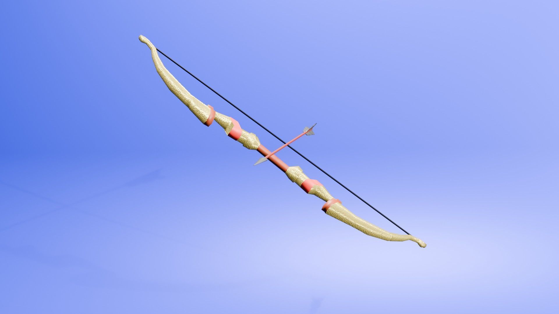 3D Model of a Bow and Arrow Set 3D model_2