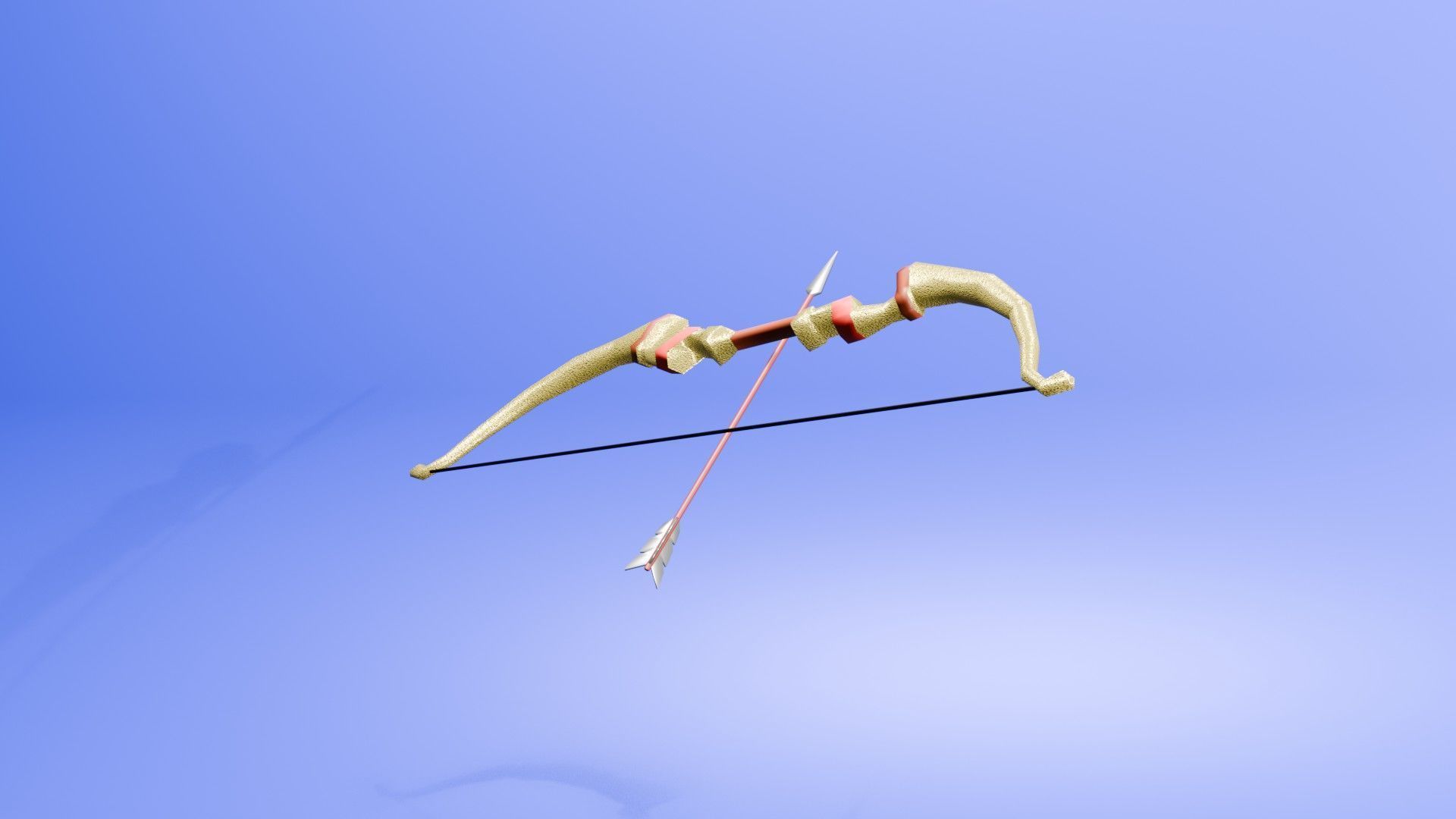 3D Model of a Bow and Arrow Set 3D model_3