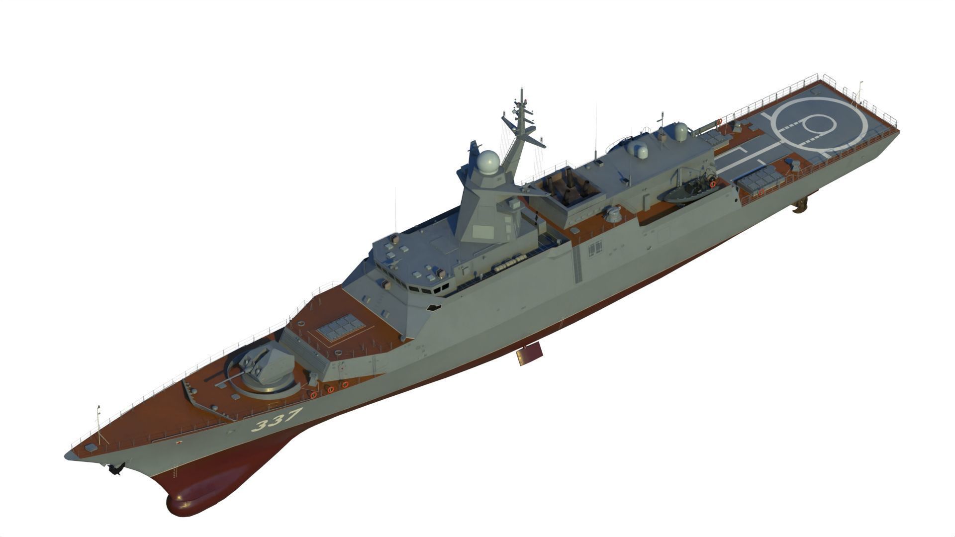 20385 project Gremyashchiy class corvette 3D model_8