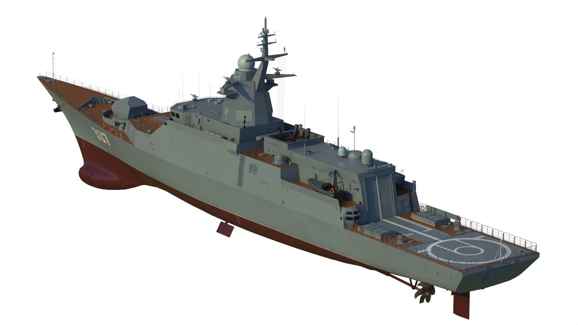 20385 project Gremyashchiy class corvette 3D model_10