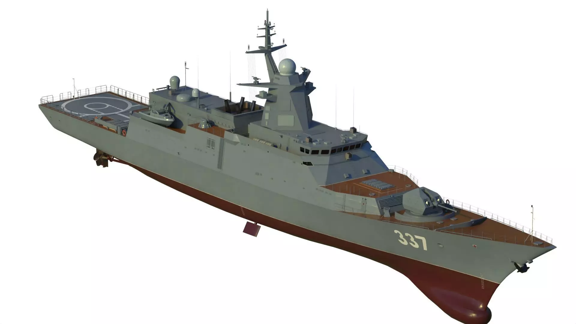 20385 project Gremyashchiy class corvette 3D model_0