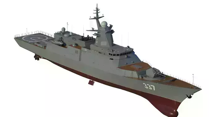 20385 project Gremyashchiy class corvette 3D model