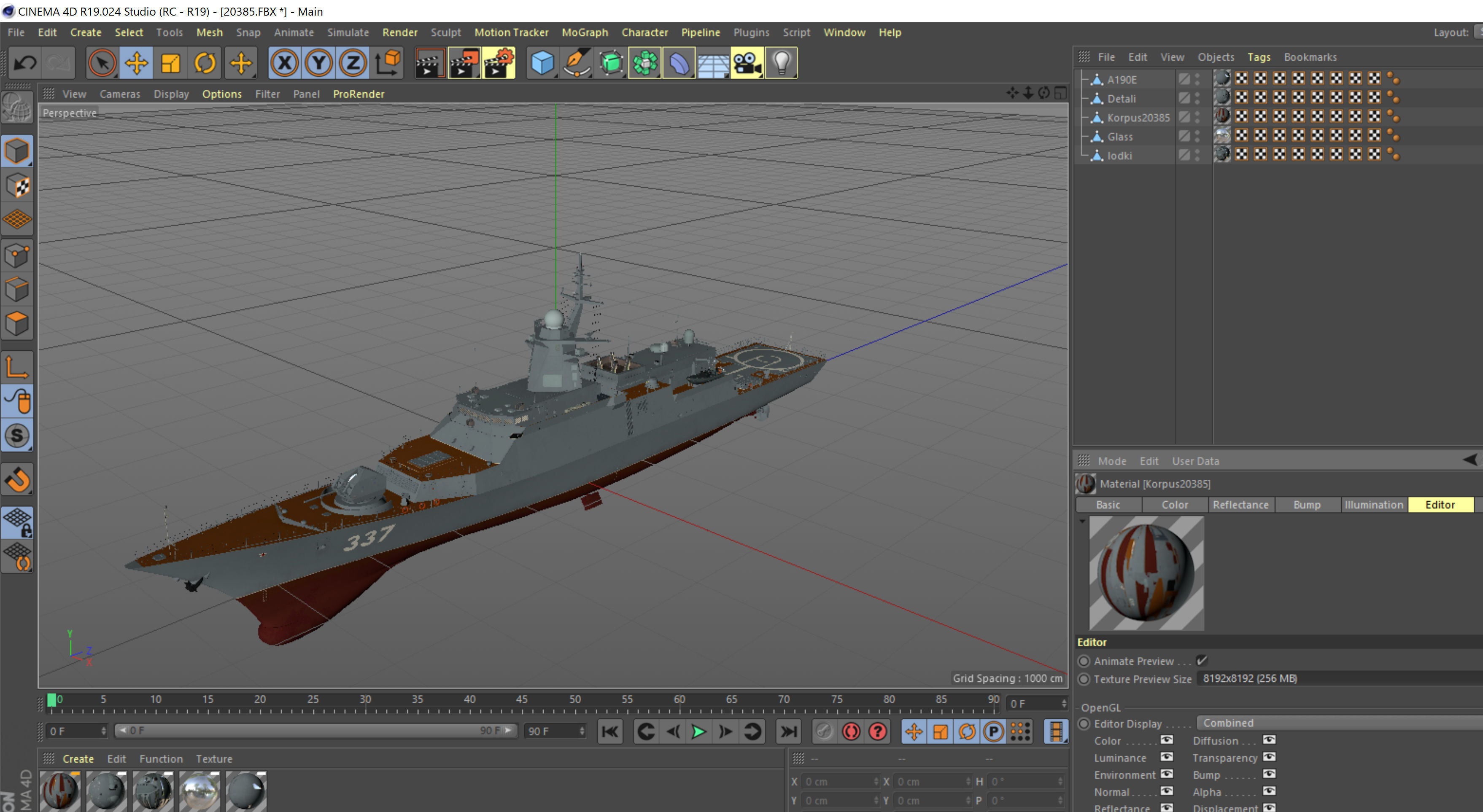 20385 project Gremyashchiy class corvette 3D model_16