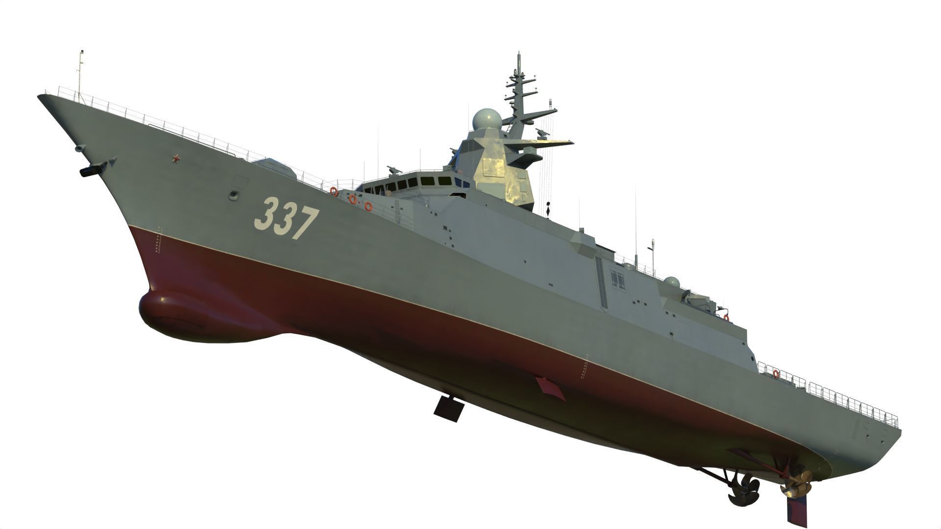 20385 project Gremyashchiy class corvette 3D model_7